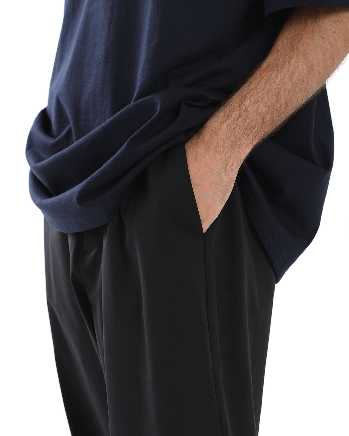 COMPACT PONTE WIDE TAPERED CHEF PANTS