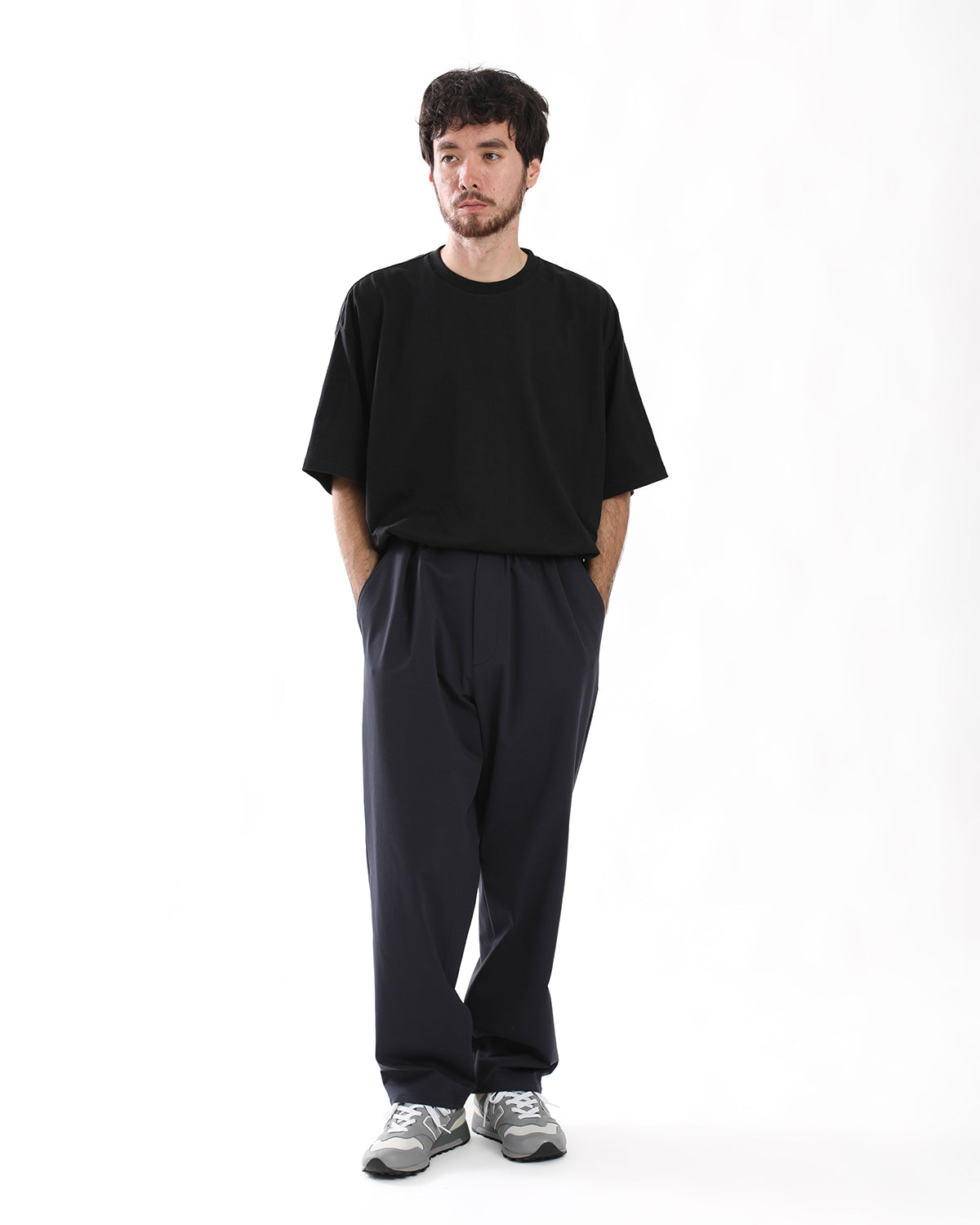 COMPACT PONTE WIDE TAPERED CHEF PANTS