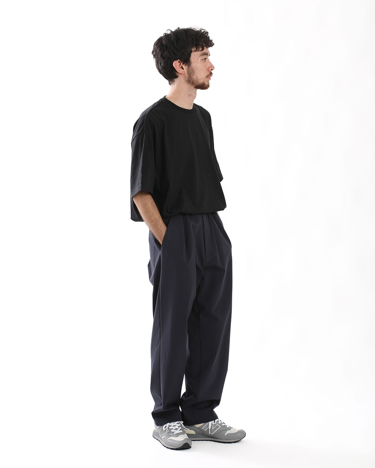 COMPACT PONTE WIDE TAPERED CHEF PANTS