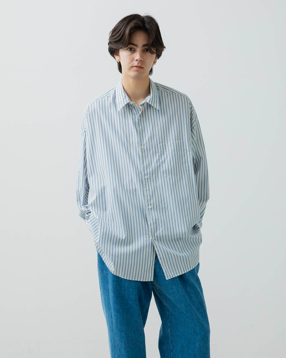 BROAD L/S OVERSIZED REGULAR COLLAR SHIRT