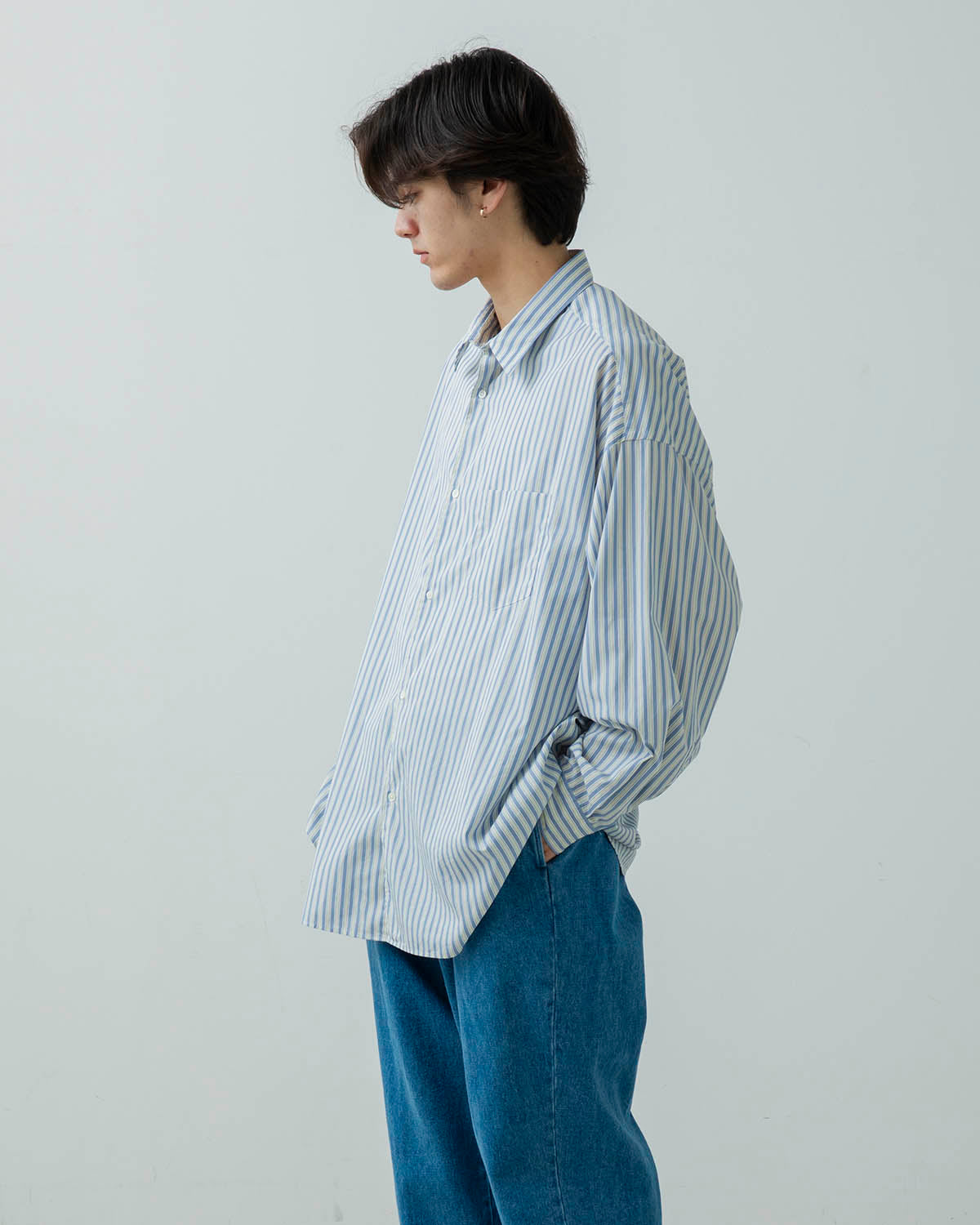 BROAD L/S OVERSIZED REGULAR COLLAR SHIRT