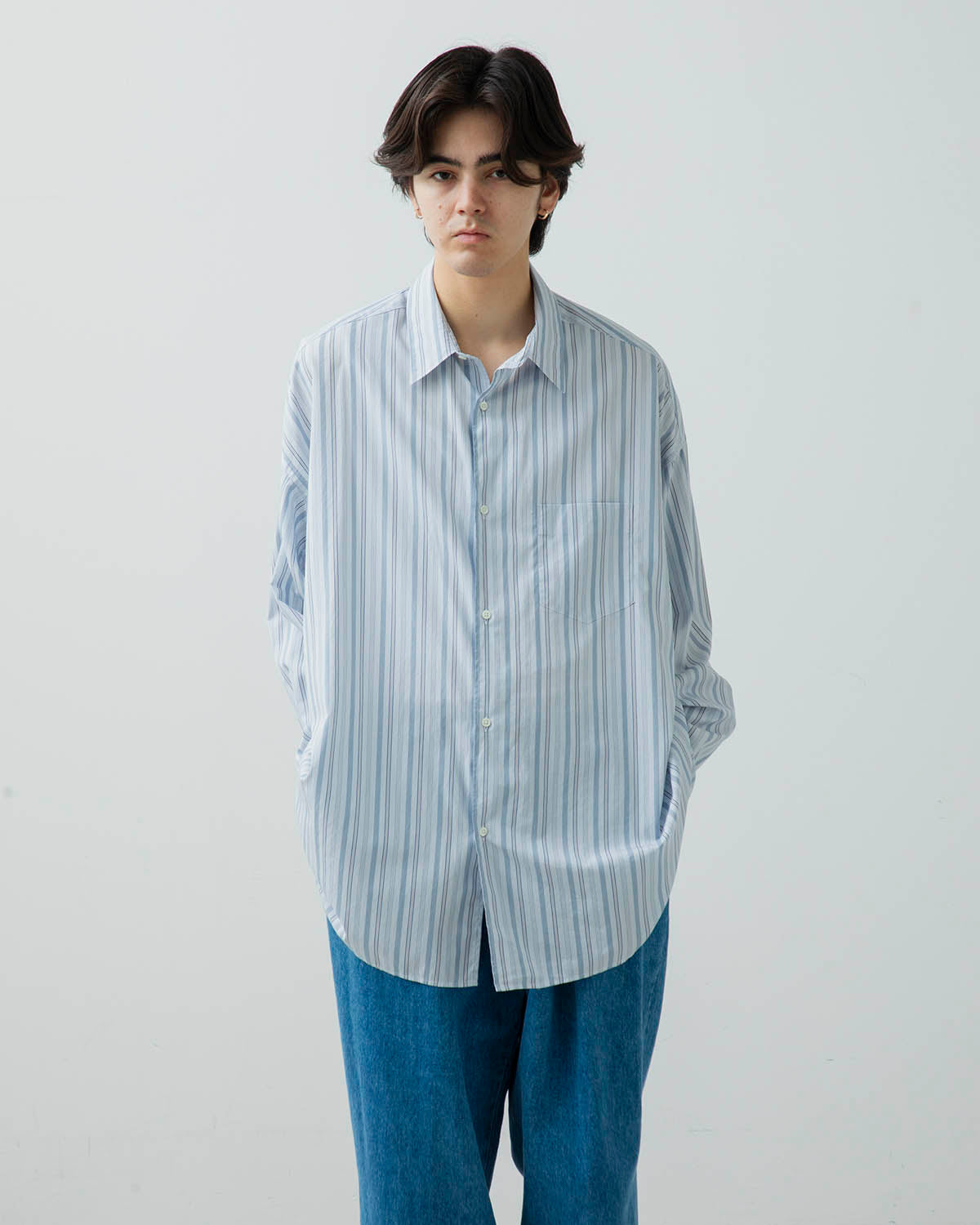 BROAD L/S OVERSIZED REGULAR COLLAR SHIRT