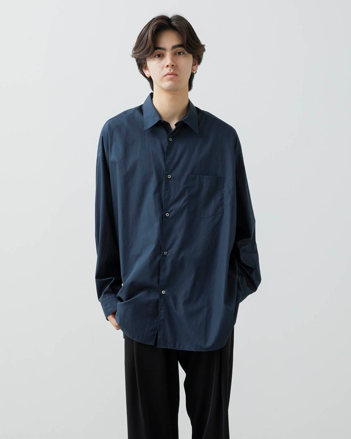 BROAD L/S OVERSIZED REGULAR COLLAR SHIRT