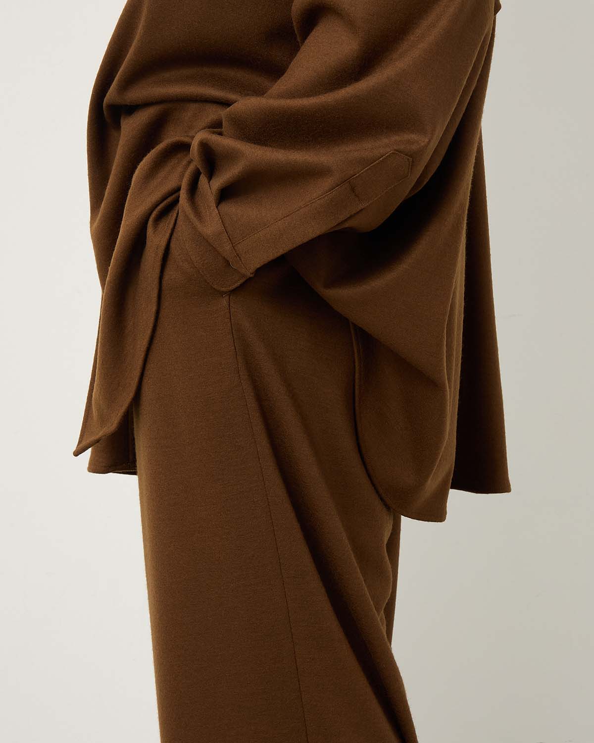 WOOL SMOOTH FLANNEL OVERSIZED REGULAR COLLAR SHIRT