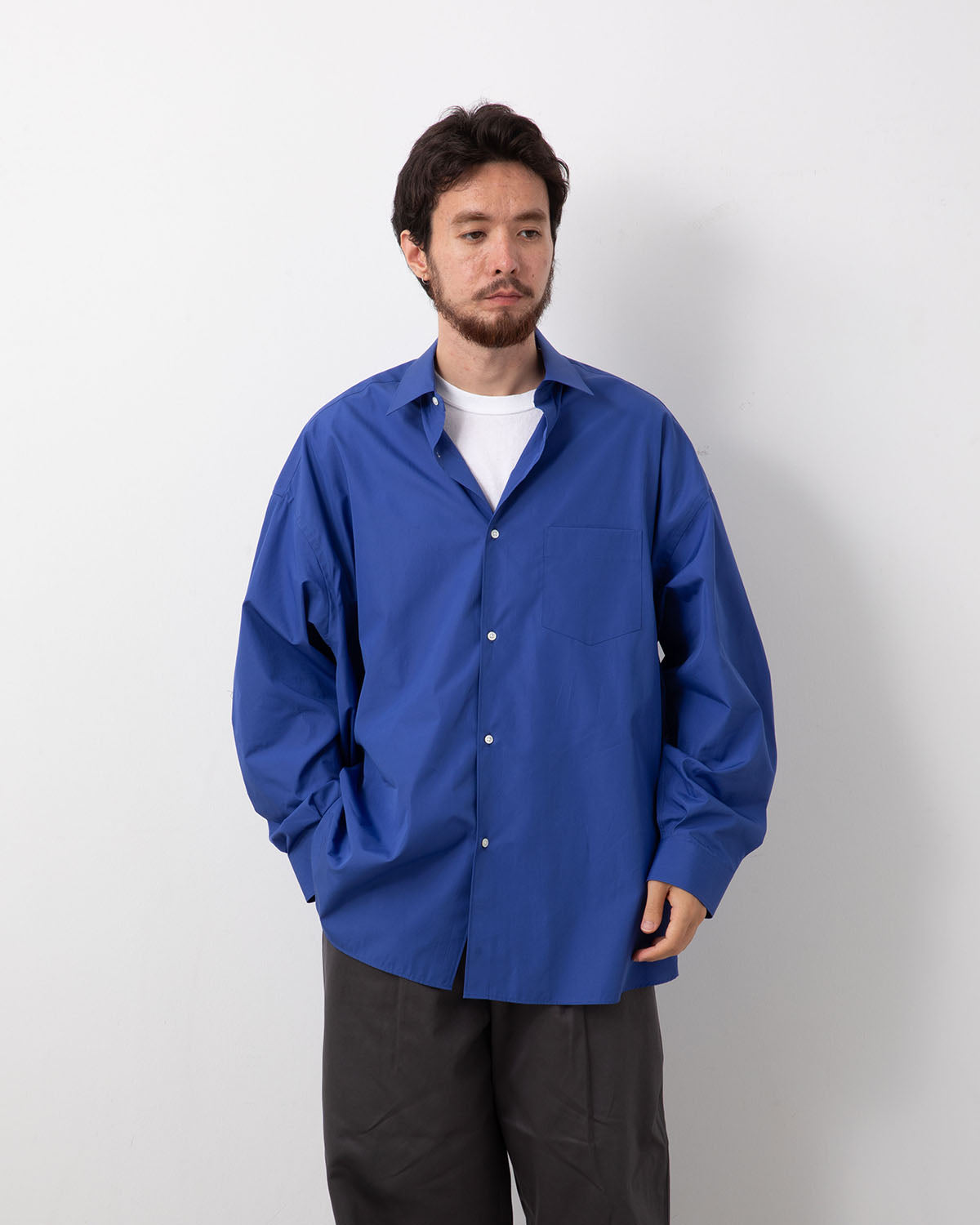 ALUMO FOR GP L/S OVERSIZED REGULAR COLLAR SHIRT