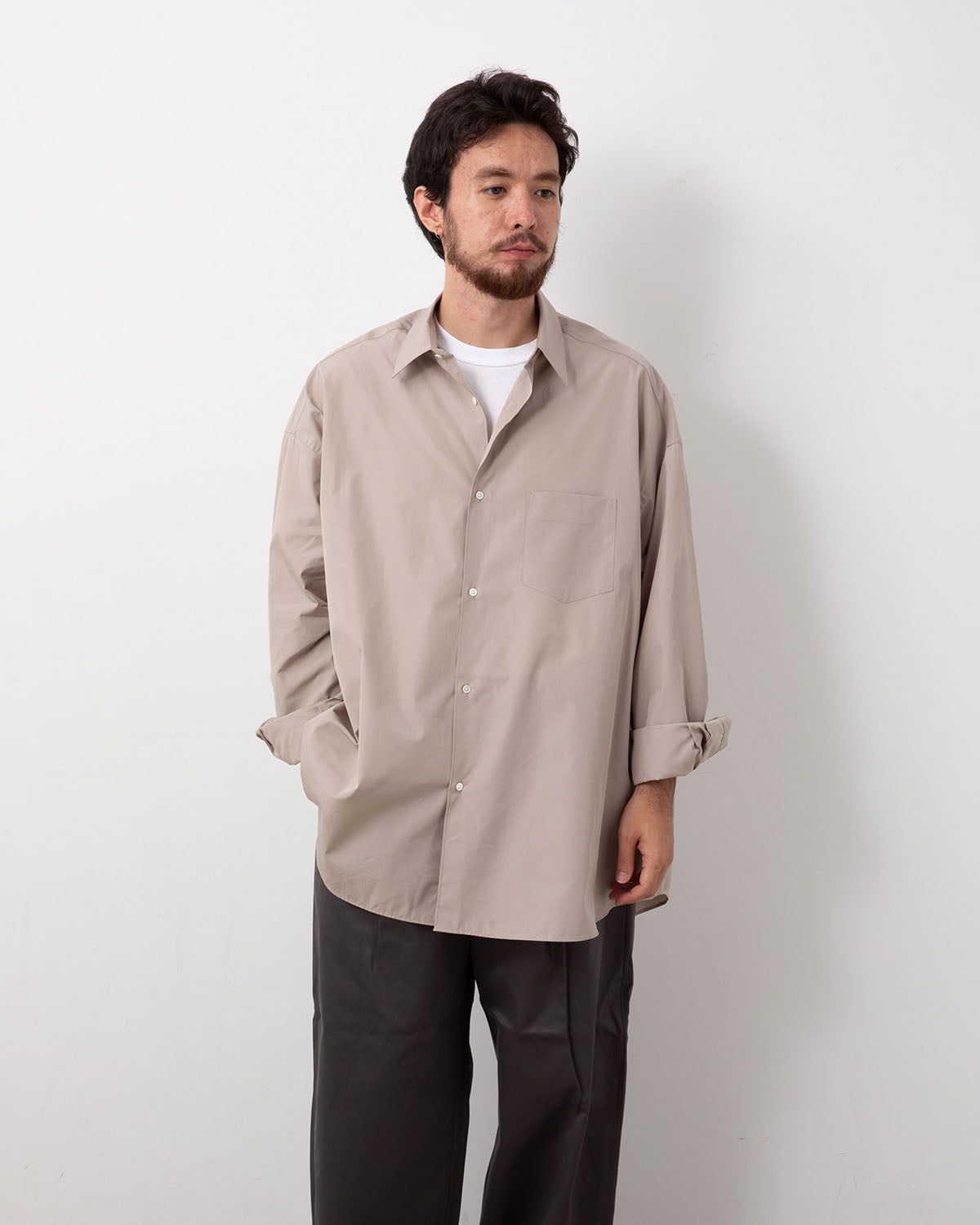 ALUMO FOR GP L/S OVERSIZED REGULAR COLLAR SHIRT