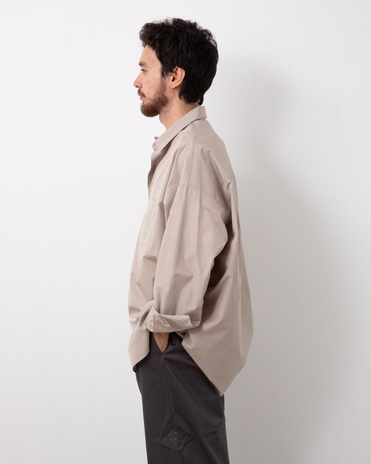 ALUMO FOR GP L/S OVERSIZED REGULAR COLLAR SHIRT