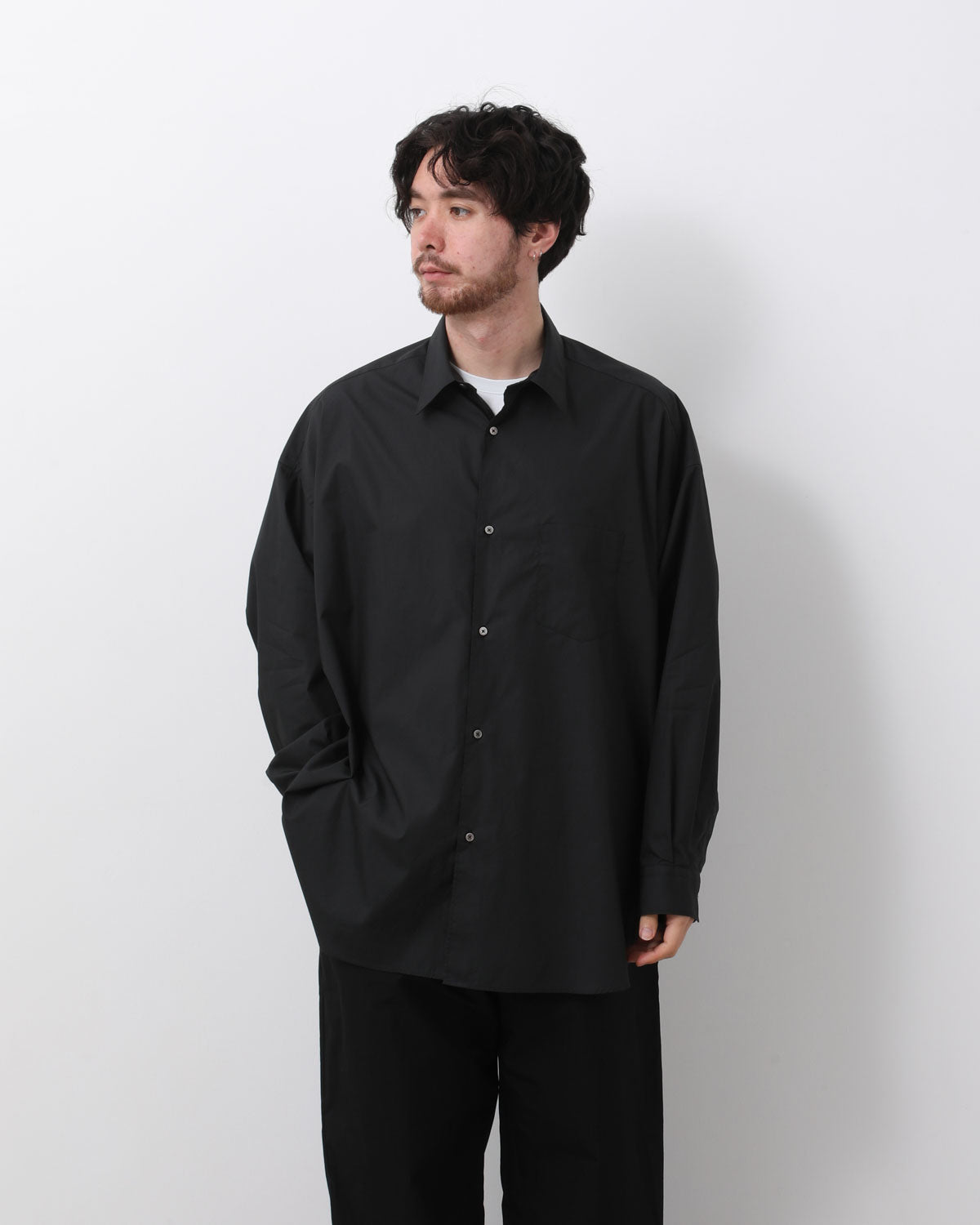BROAD L/S OVERSIZED REGULAR COLLAR SHIRT