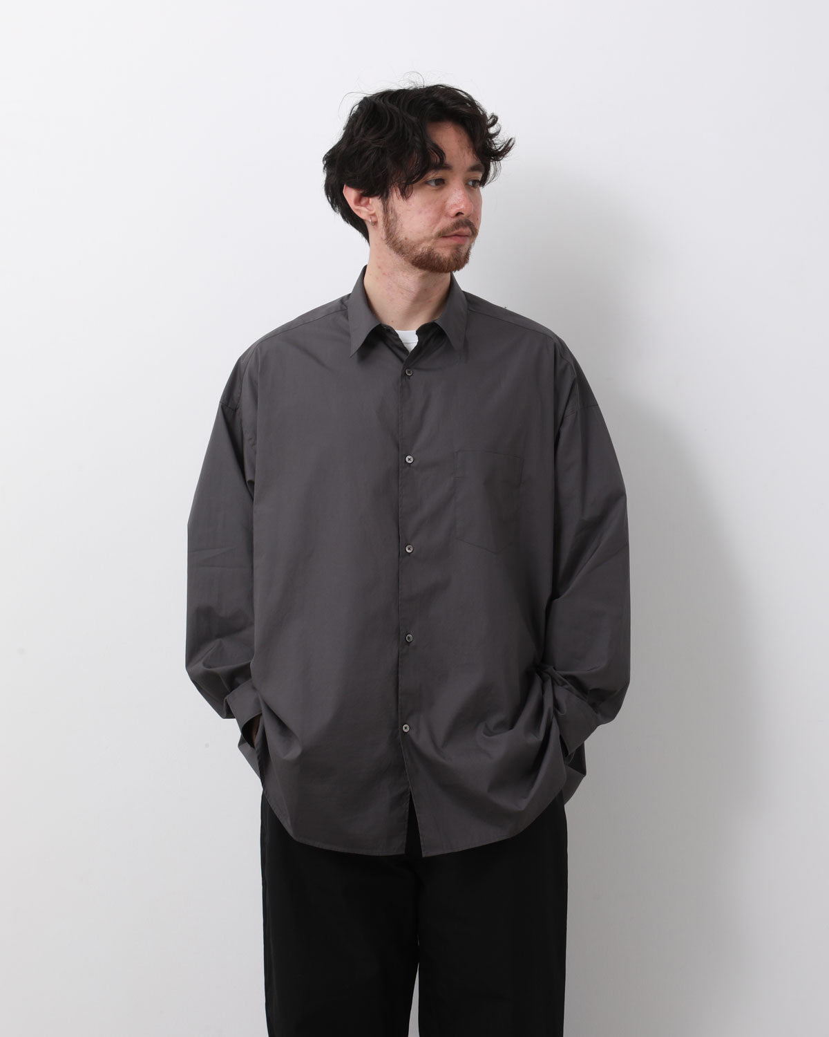 BROAD L/S OVERSIZED REGULAR COLLAR SHIRT