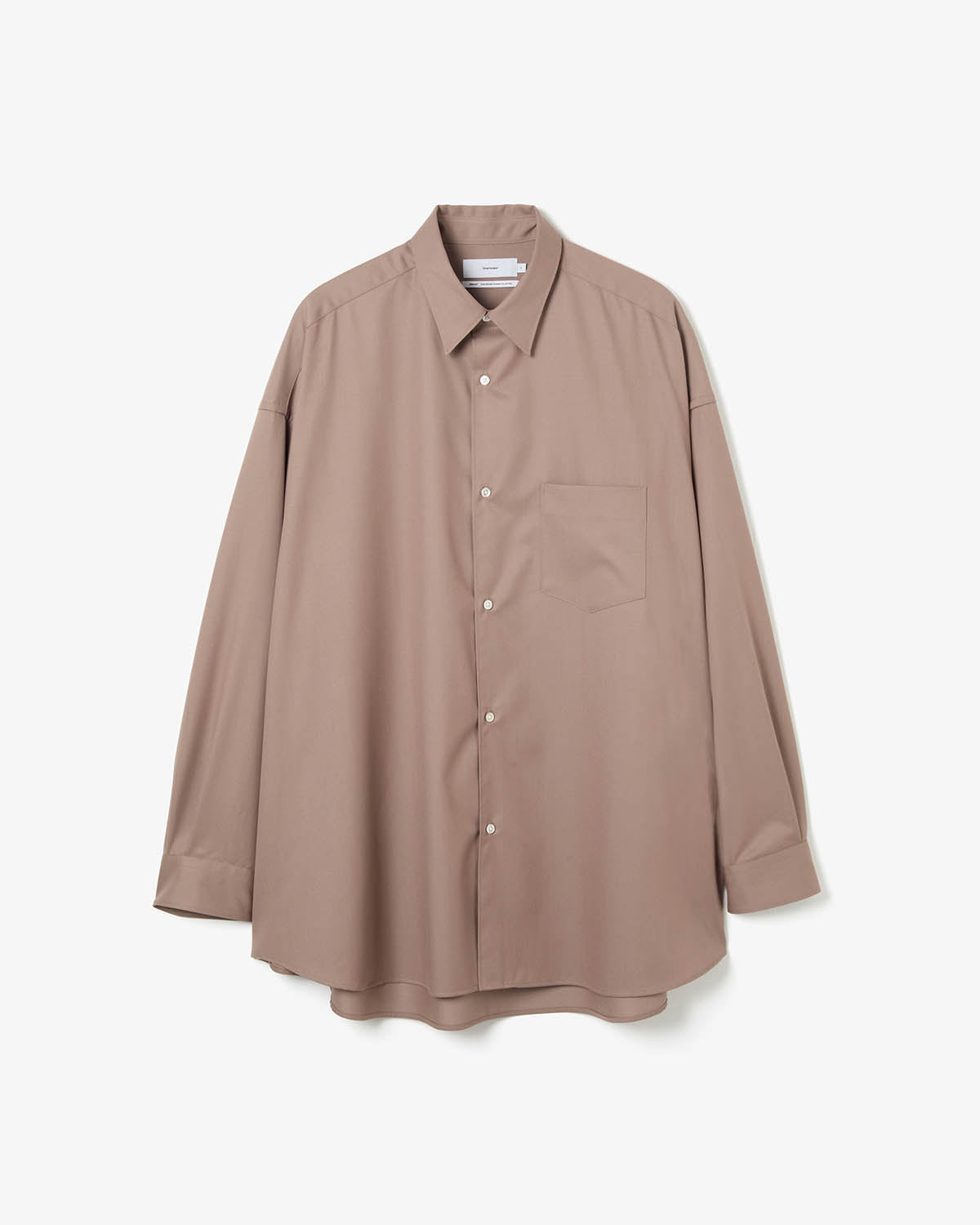 EXTRA FINE WOOL L/S OVERSIZED REGULAR COLLAR SHIRT