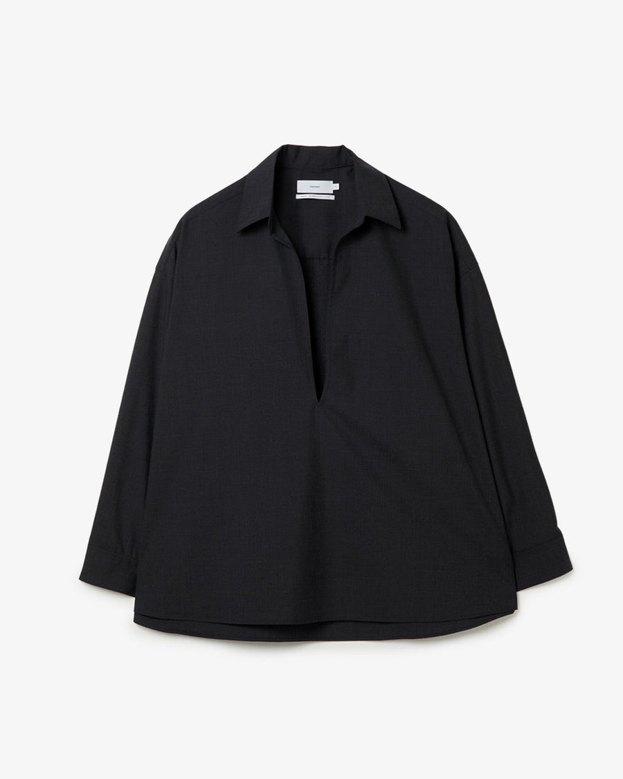 FINE WOOL HEATHER L/S SKIPPER SHIRT – COVERCHORD