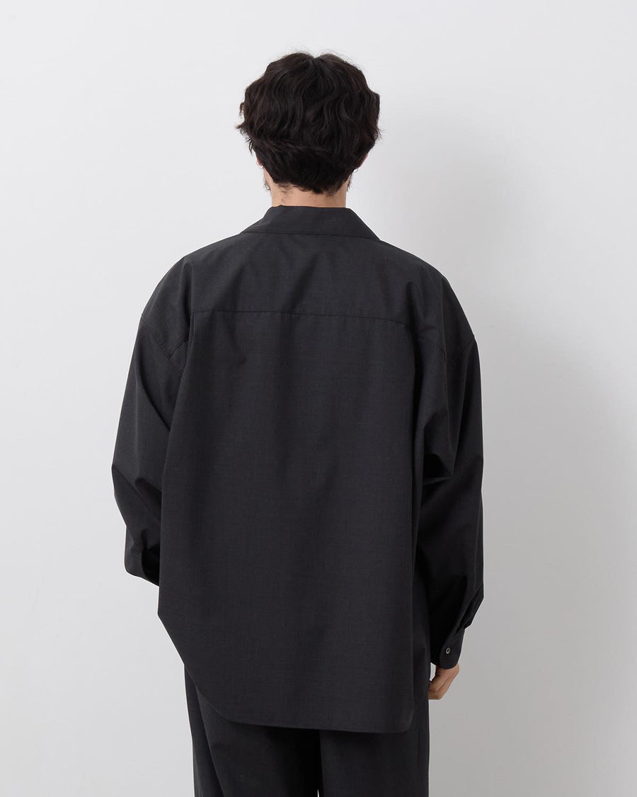 FINE WOOL HEATHER L/S SKIPPER SHIRT – COVERCHORD