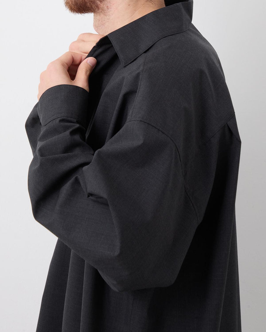 FINE WOOL HEATHER L/S SKIPPER SHIRT – COVERCHORD