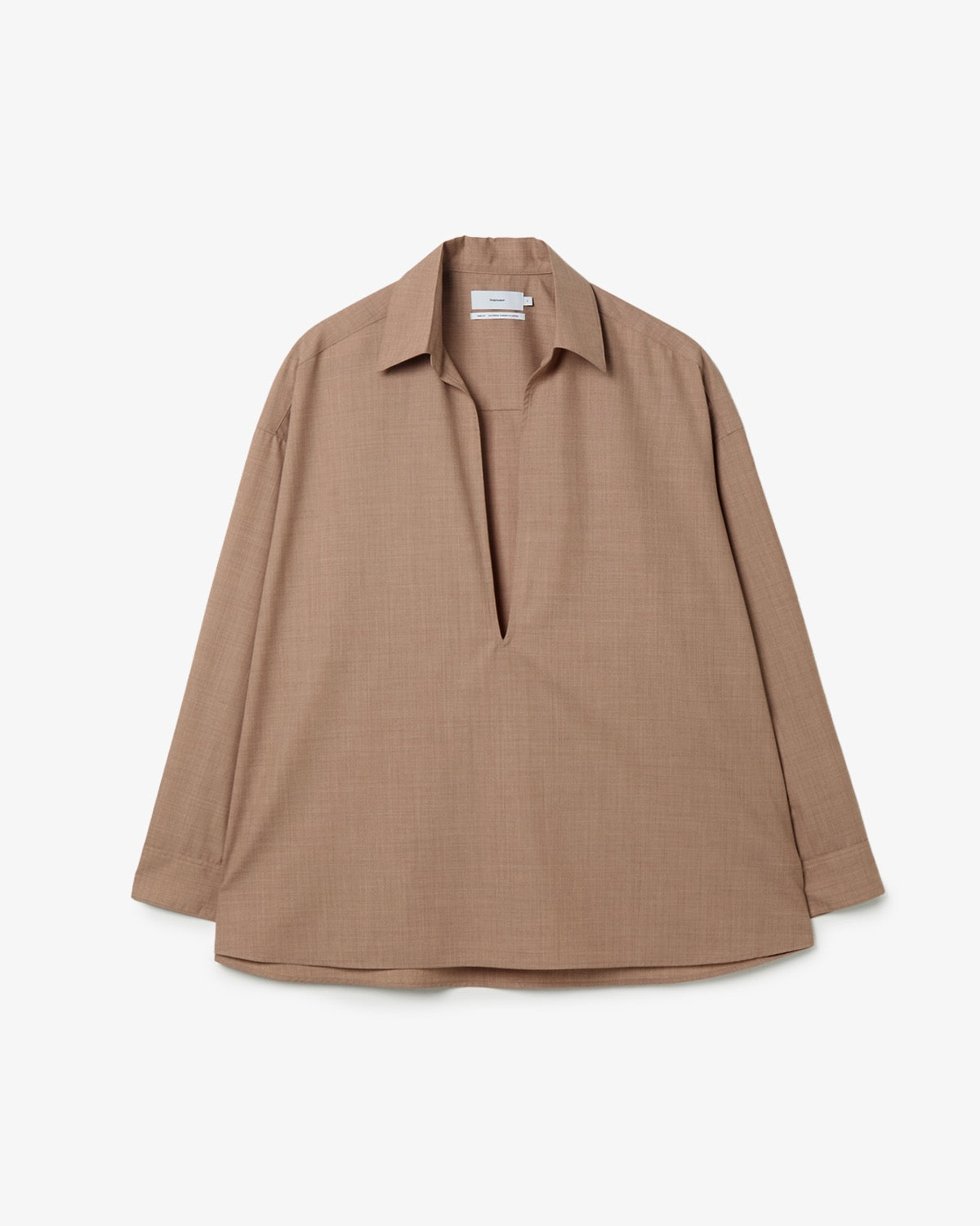FINE WOOL HEATHER L/S SKIPPER SHIRT
