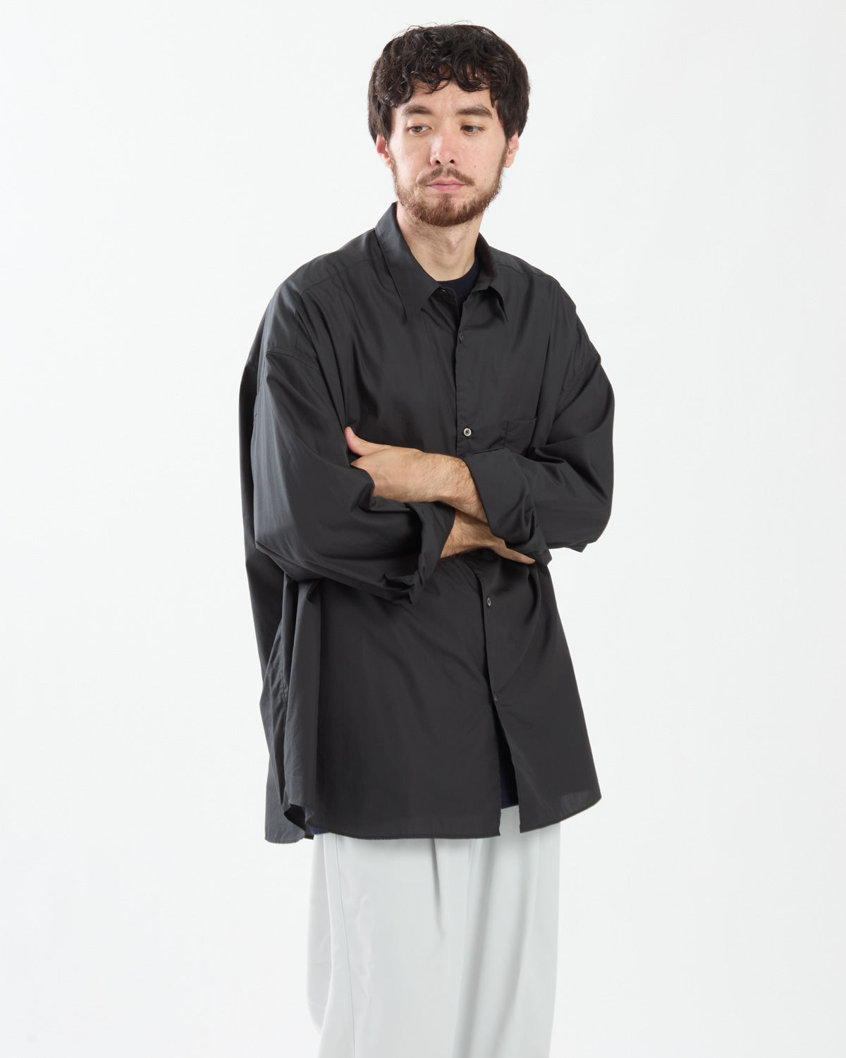 BROAD L/S OVERSIZED REGULAR COLLAR SHIRT
