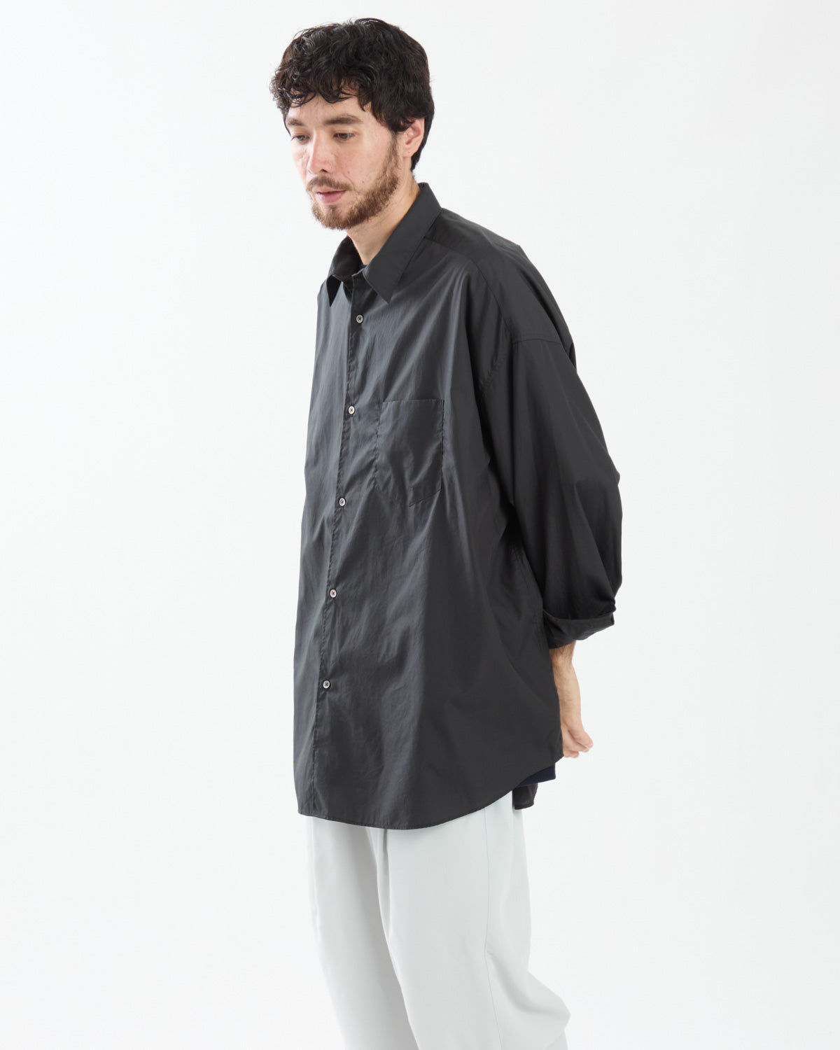 BROAD L/S OVERSIZED REGULAR COLLAR SHIRT