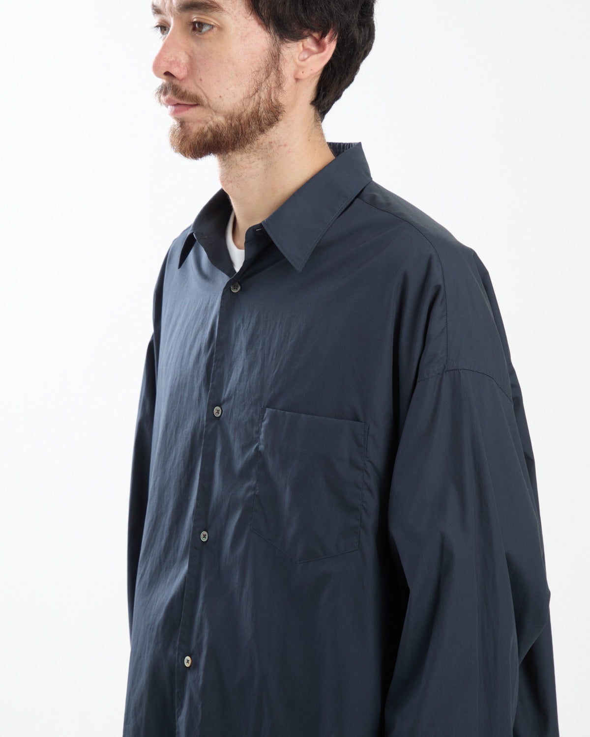BROAD L/S OVERSIZED REGULAR COLLAR SHIRT