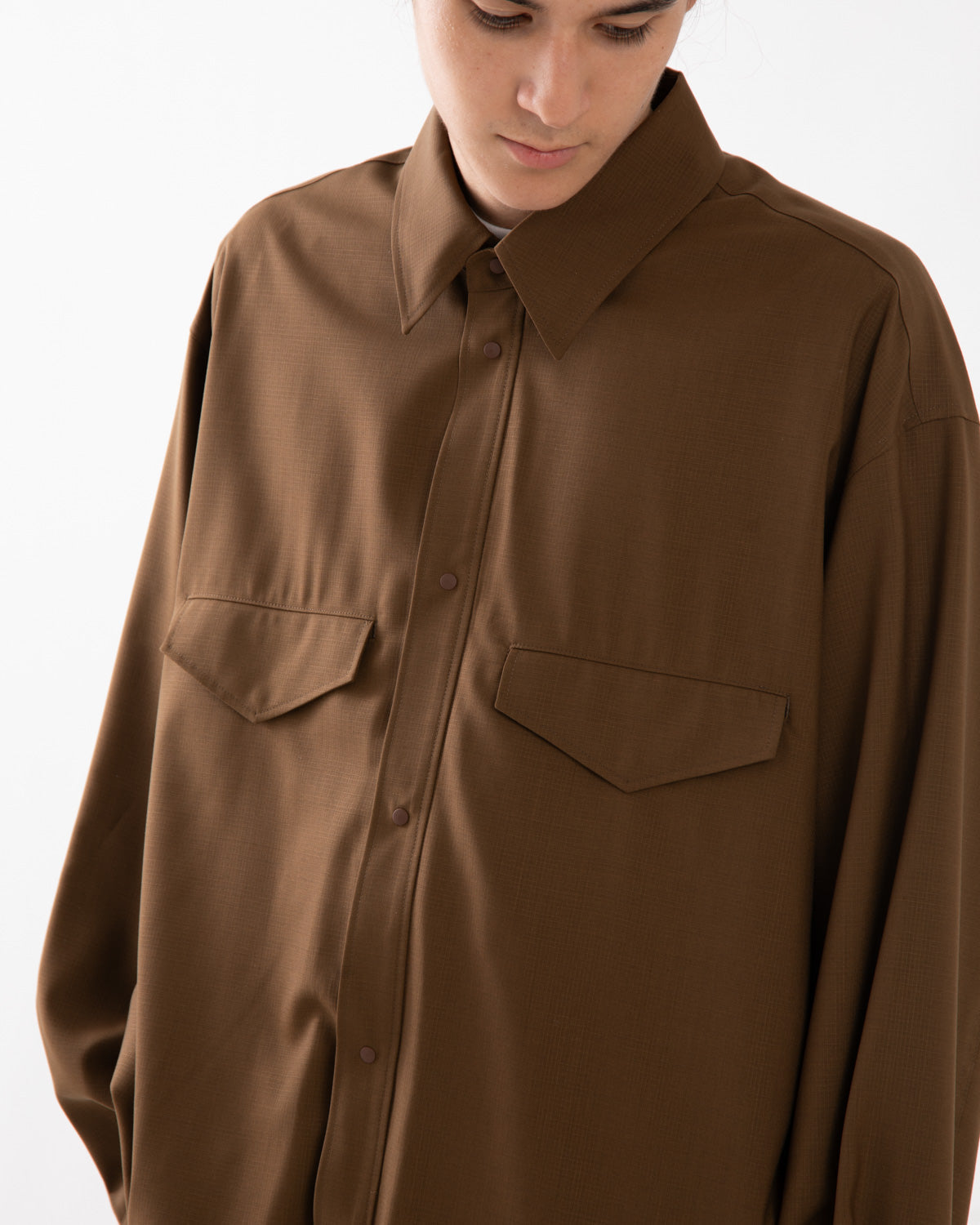 WOOL RIPSTOP SHIRT JACKET