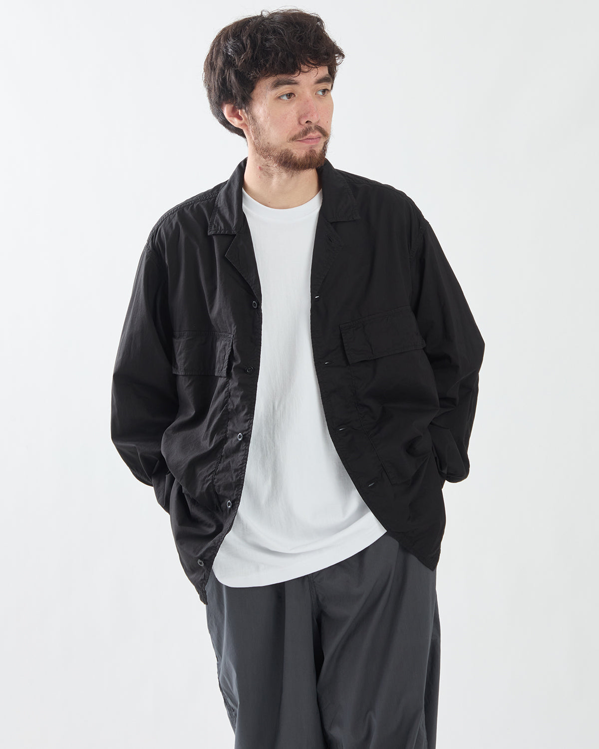 GARMENT DYED TYPEWRITER FATIGUE SHIRT
