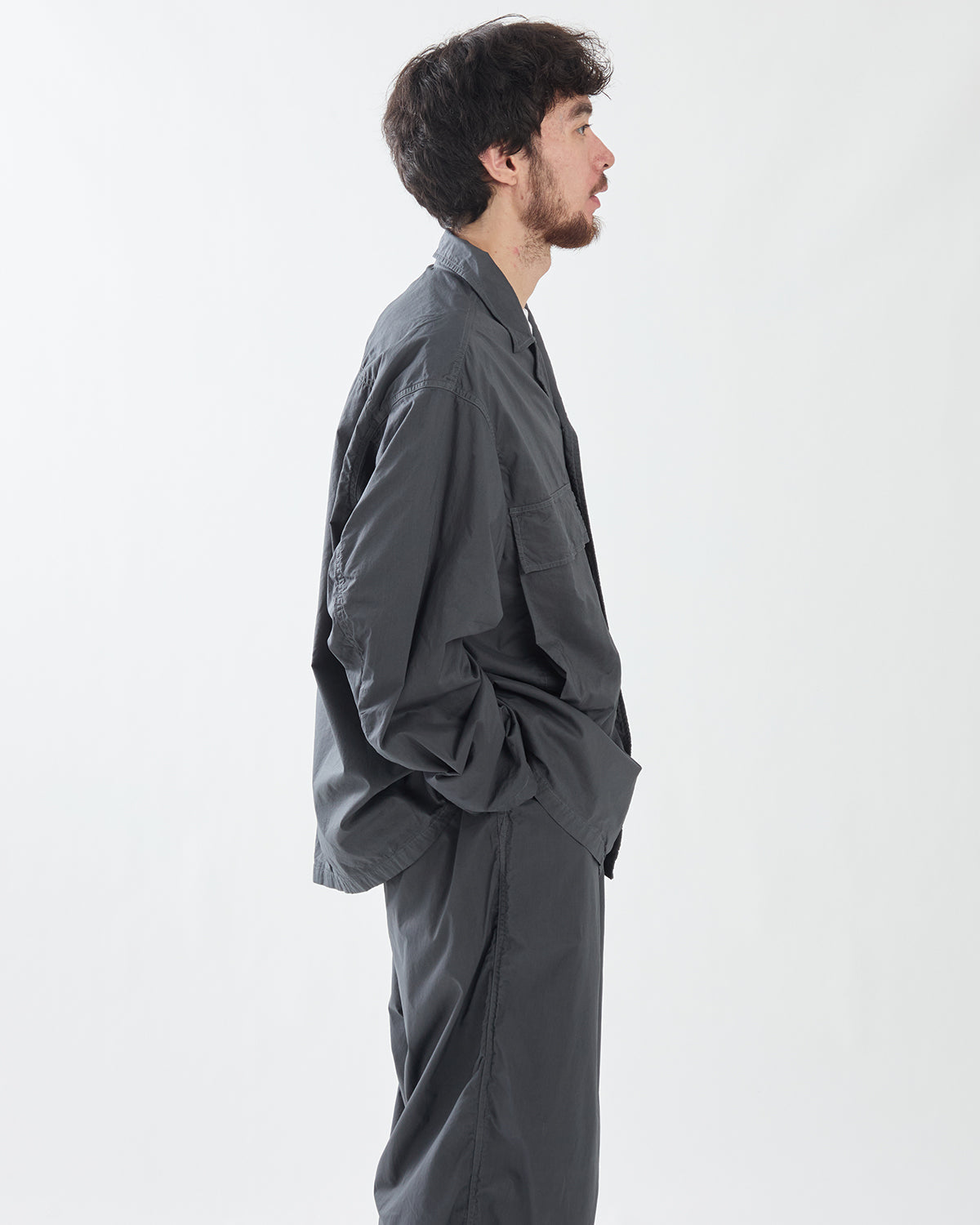 GARMENT DYED TYPEWRITER FATIGUE SHIRT