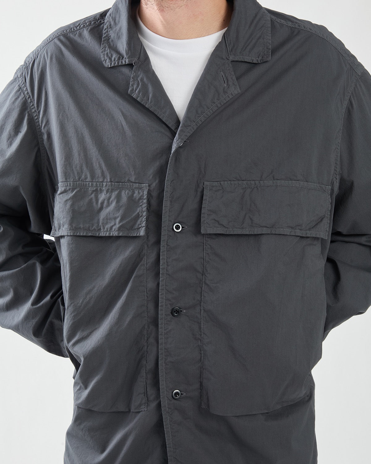 GARMENT DYED TYPEWRITER FATIGUE SHIRT