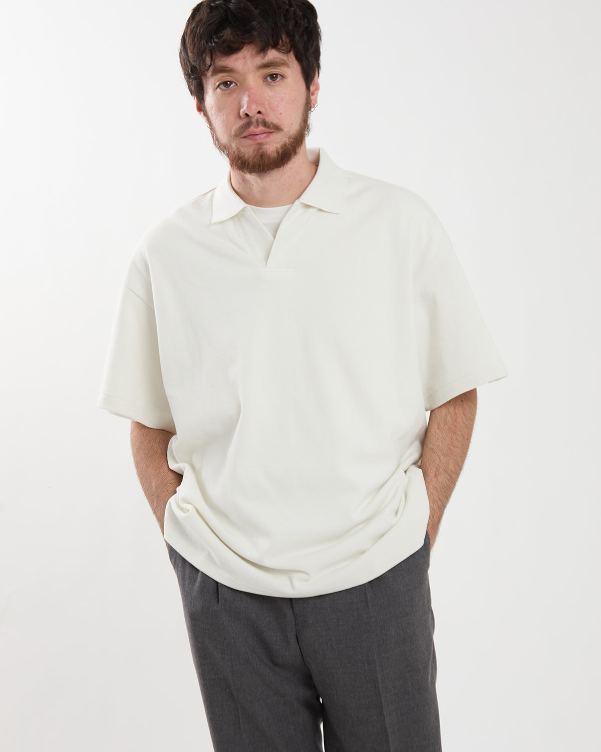 COTTON PIQUE JERSEY S/S SKIPPER POLO
