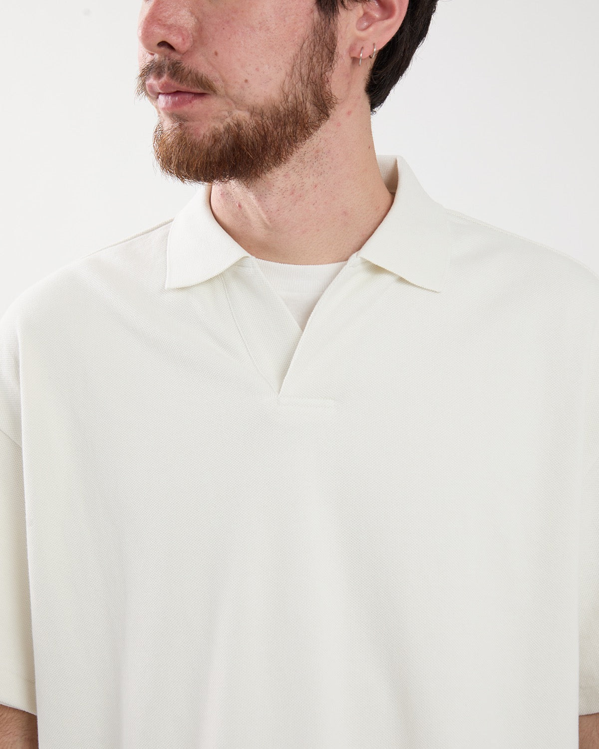 COTTON PIQUE JERSEY S/S SKIPPER POLO