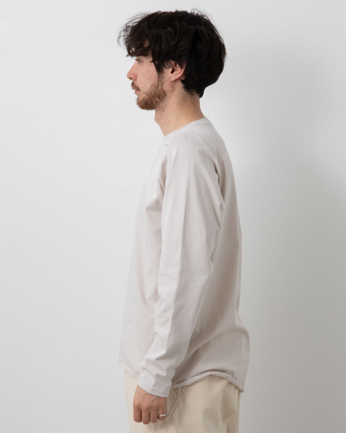 PANELED MESH L/S TOP