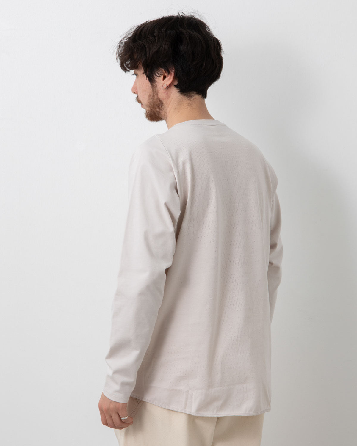 PANELED MESH L/S TOP