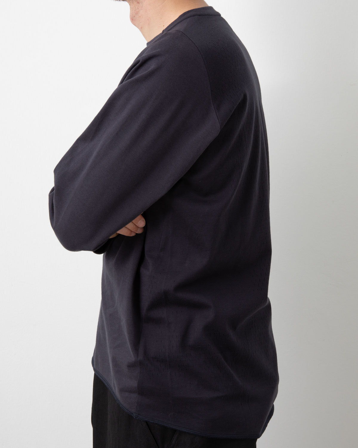 PANELED MESH L/S TOP