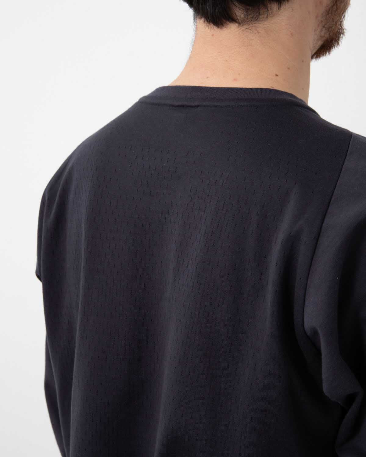 PANELED MESH L/S TOP