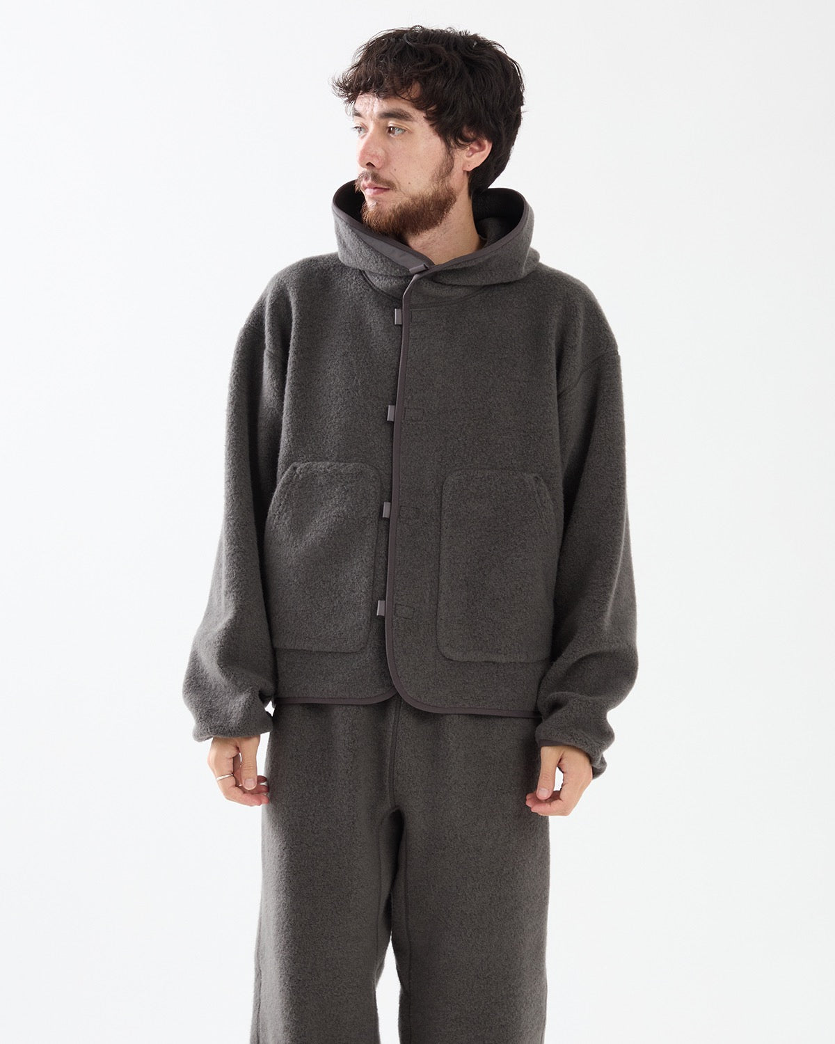 WOOL FLEECE HOODIE