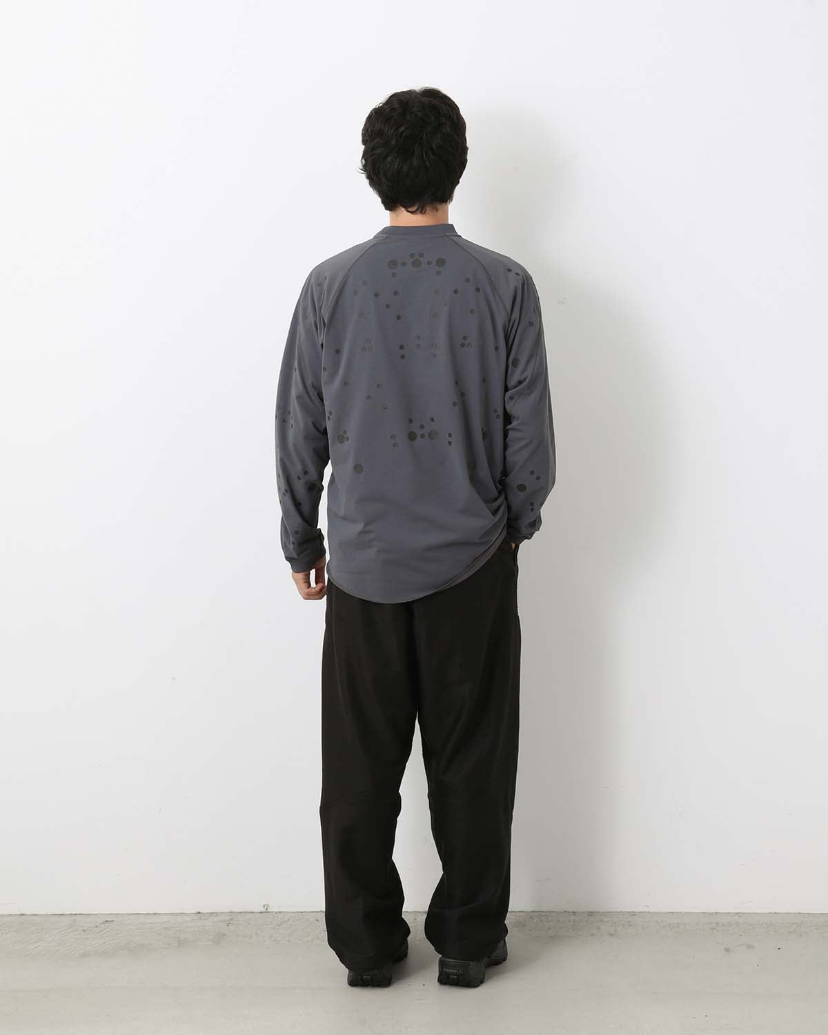 COTTON SILK BLEND HELICOID WIDE PANTS