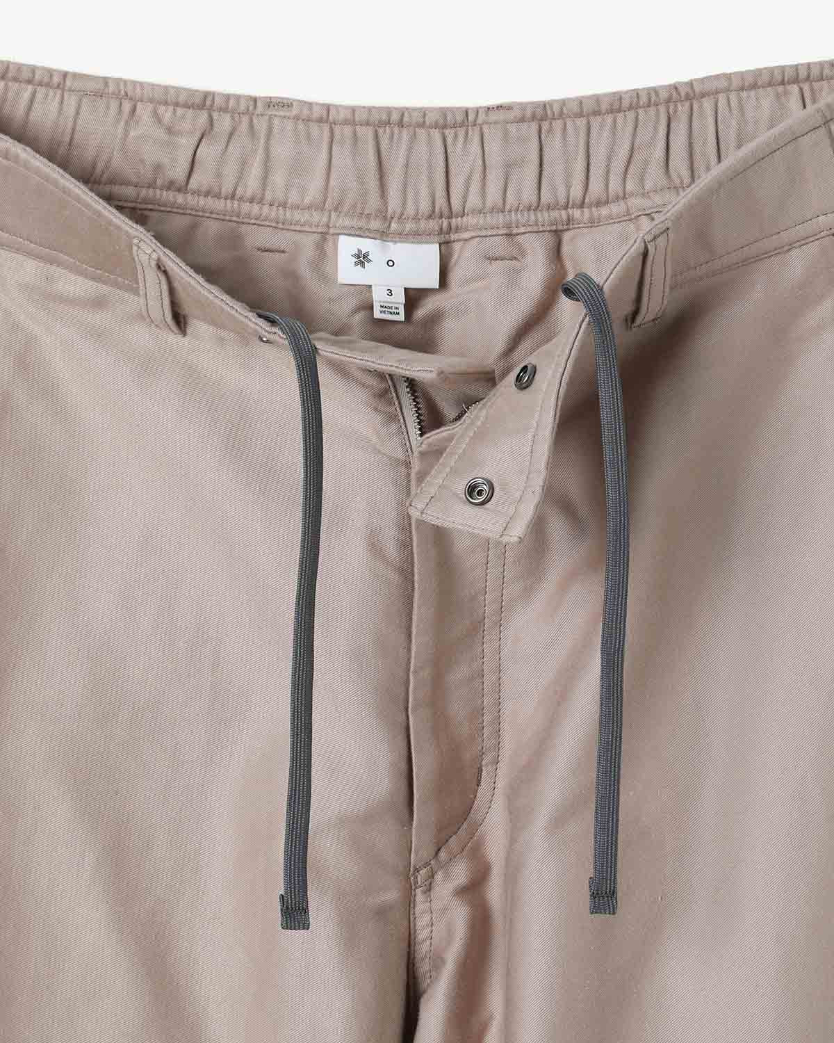 COTTON SILK BLEND HELICOID WIDE PANTS