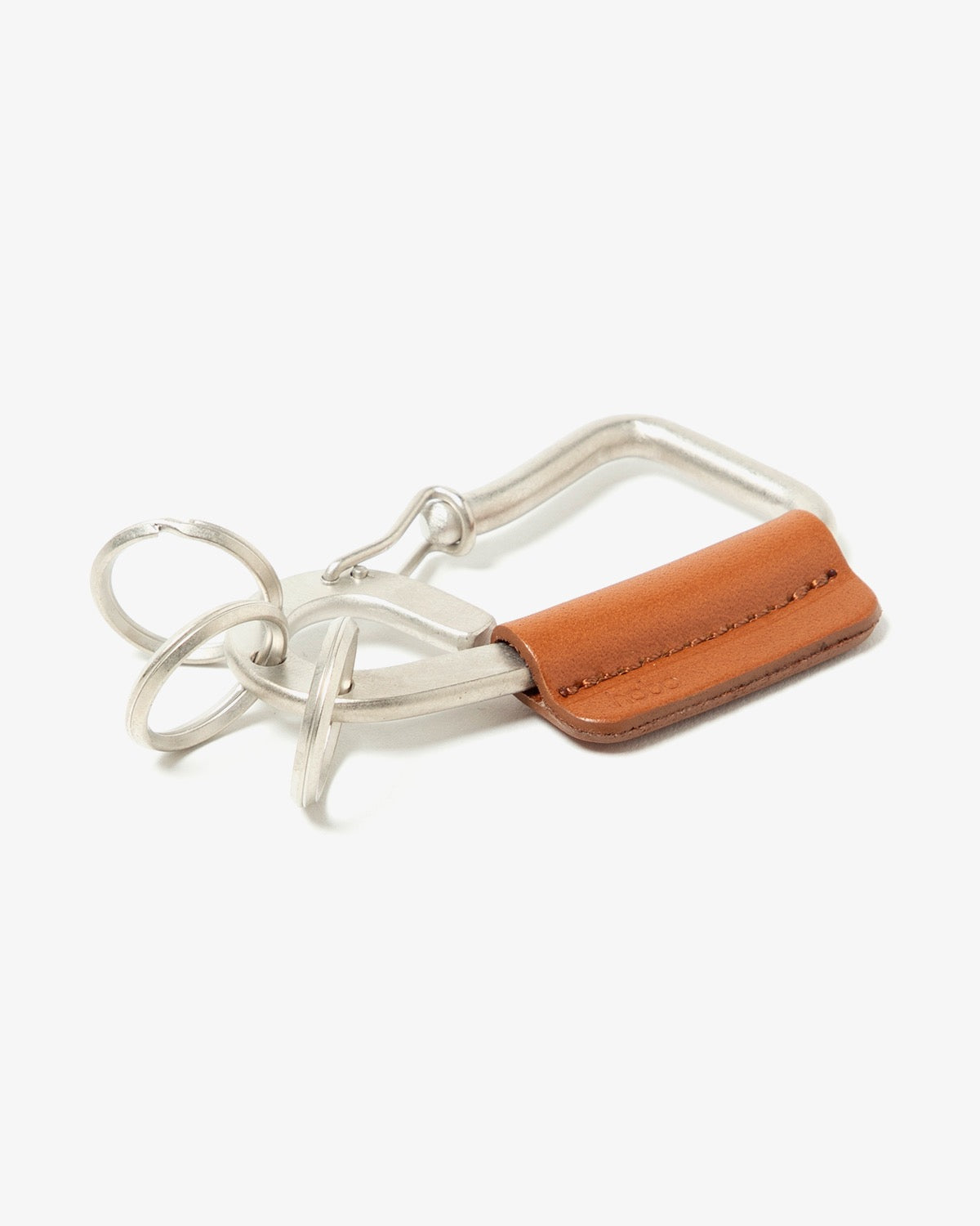 CARABINER KEY RING COW LEATHER