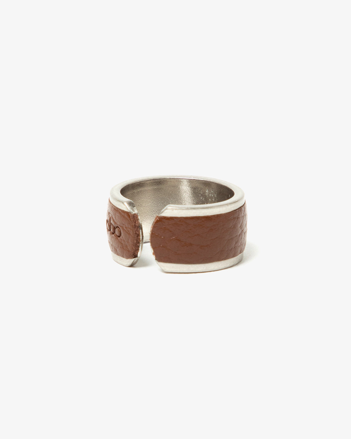 BRASS RING with SHRINK LEATHER