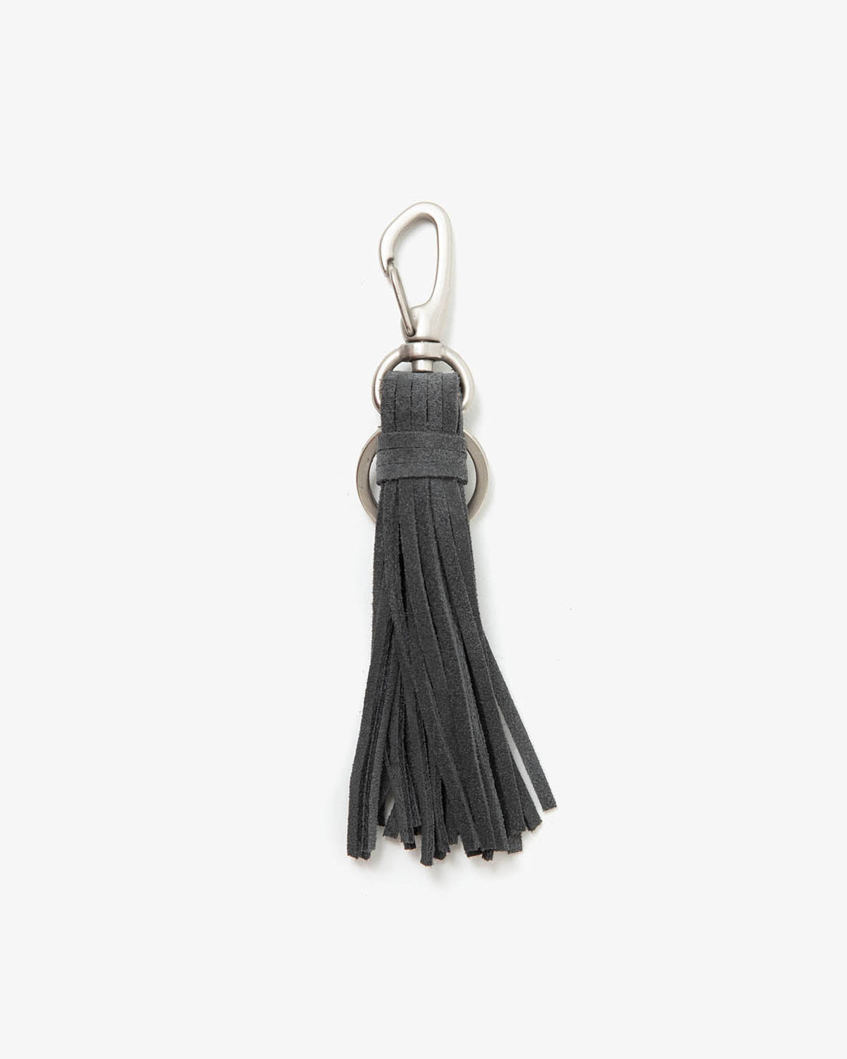 TASSEL KEY RING with COW SUEDE