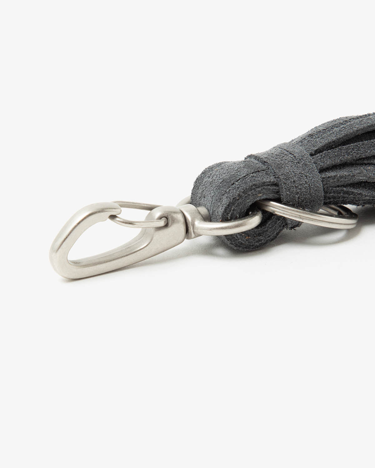 TASSEL KEY RING with COW SUEDE