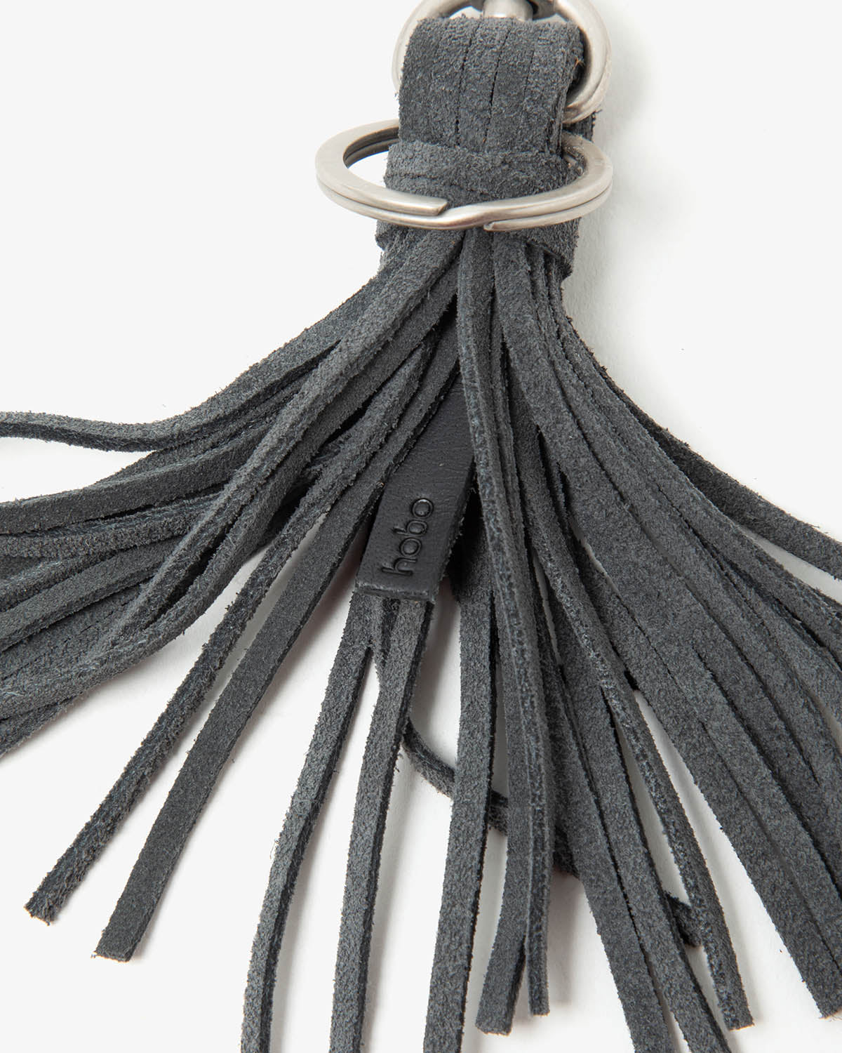 TASSEL KEY RING with COW SUEDE