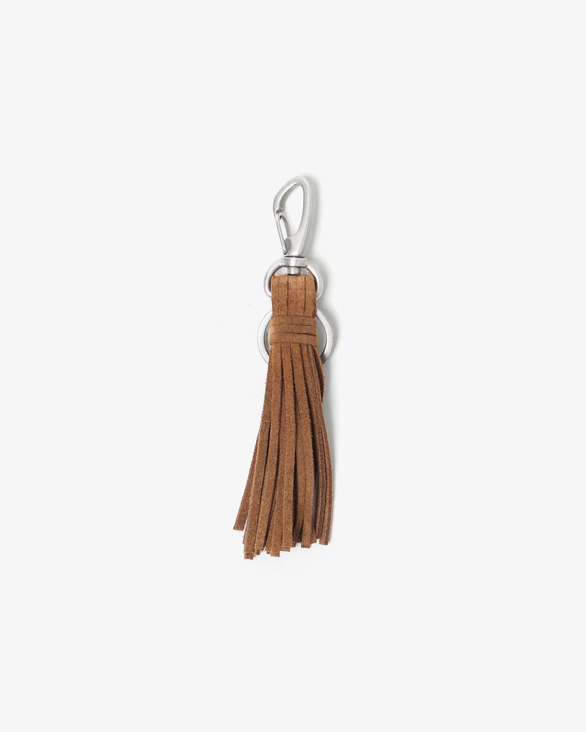 TASSEL KEY RING with COW SUEDE