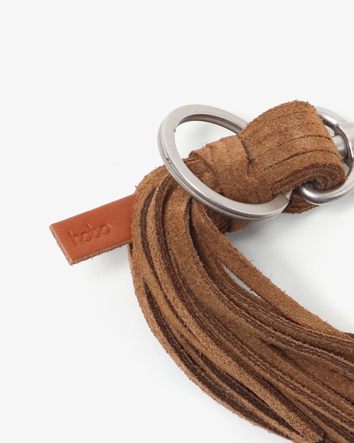 TASSEL KEY RING with COW SUEDE