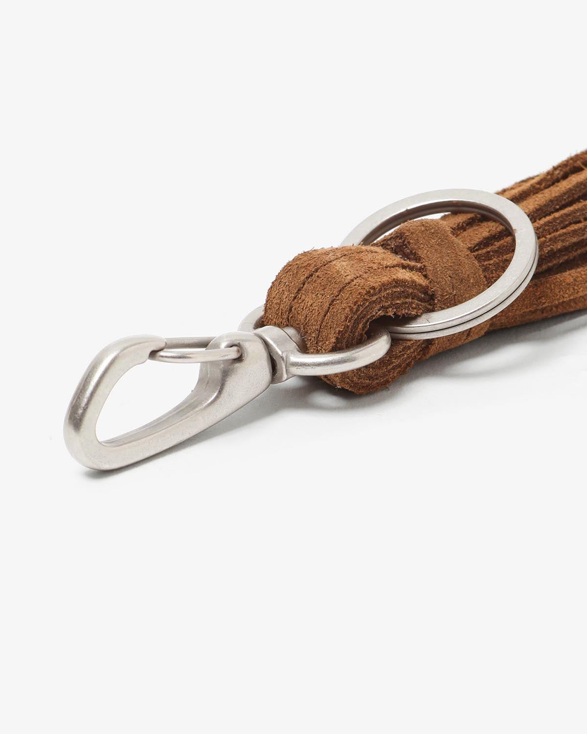 TASSEL KEY RING with COW SUEDE