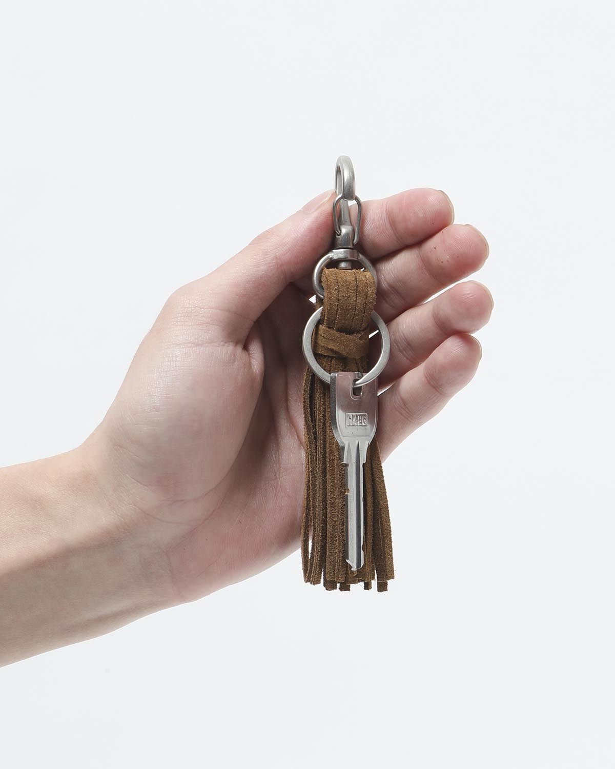 TASSEL KEY RING with COW SUEDE