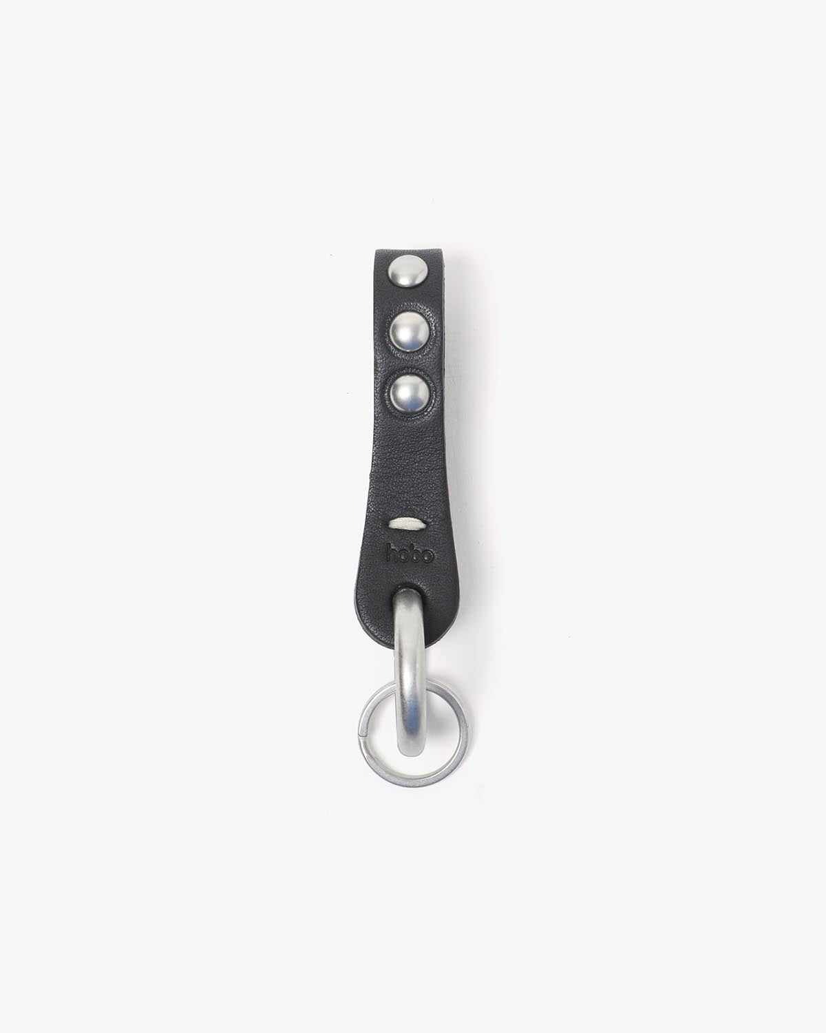 STUDDED KEY RING with COW LEATHER