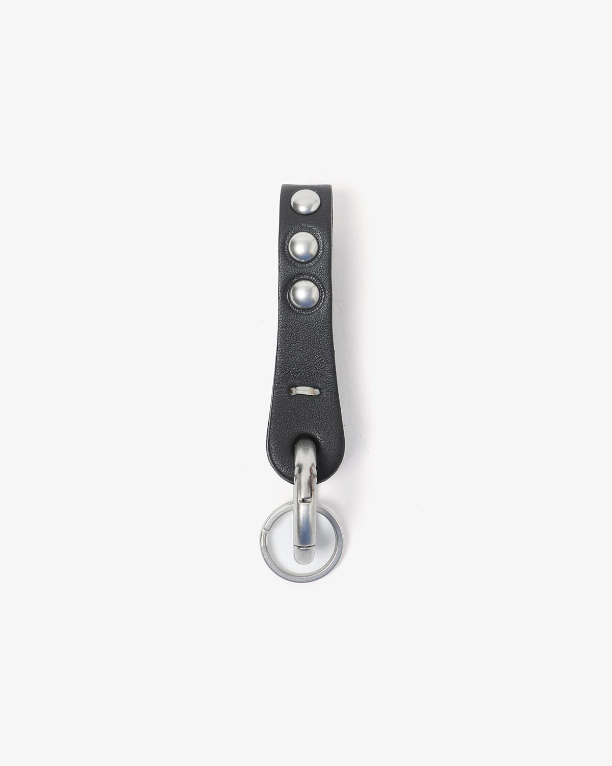 STUDDED KEY RING with COW LEATHER