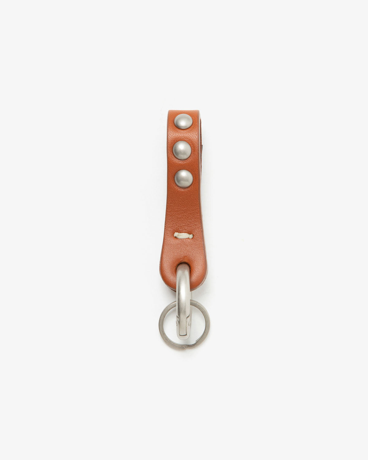 STUDDED KEY RING with COW LEATHER