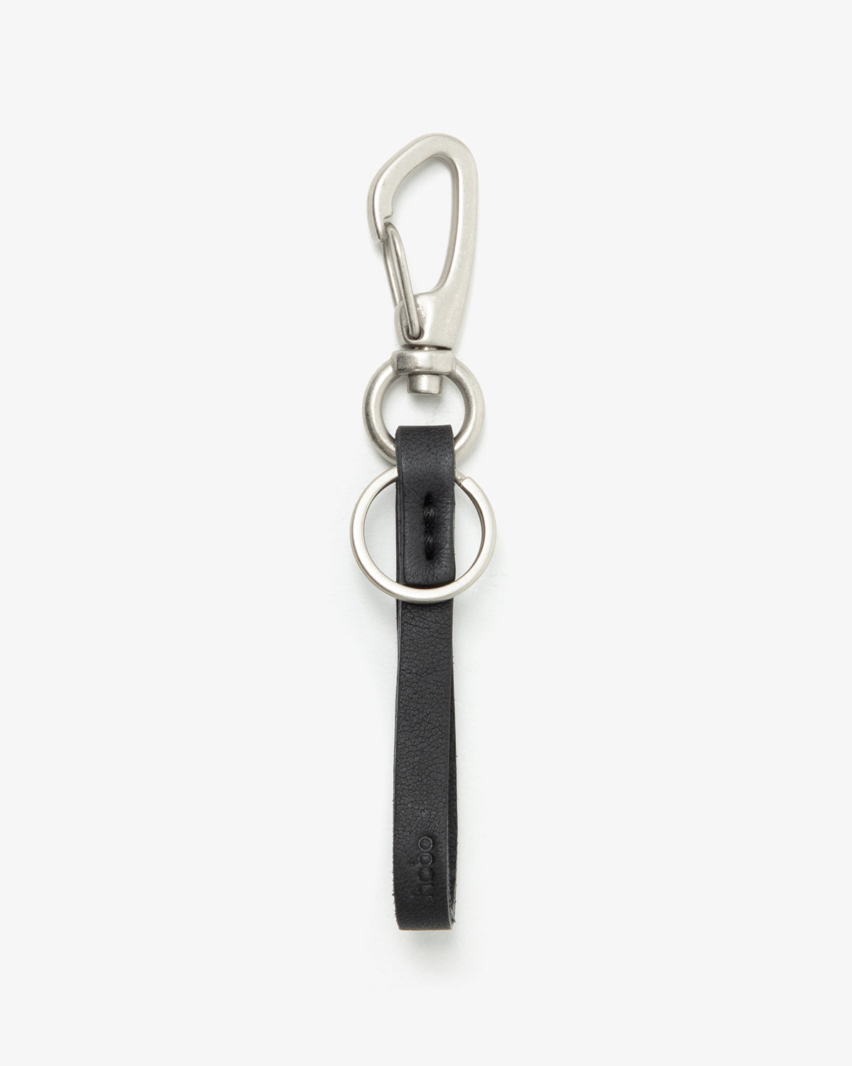 NARROW KEY RING with COW LEATHER