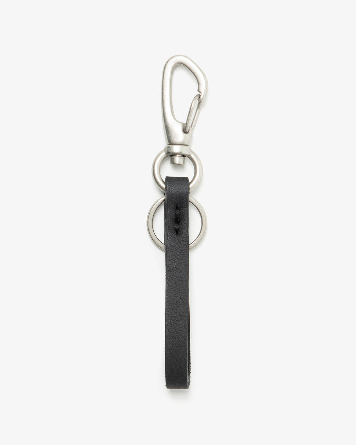 NARROW KEY RING with COW LEATHER