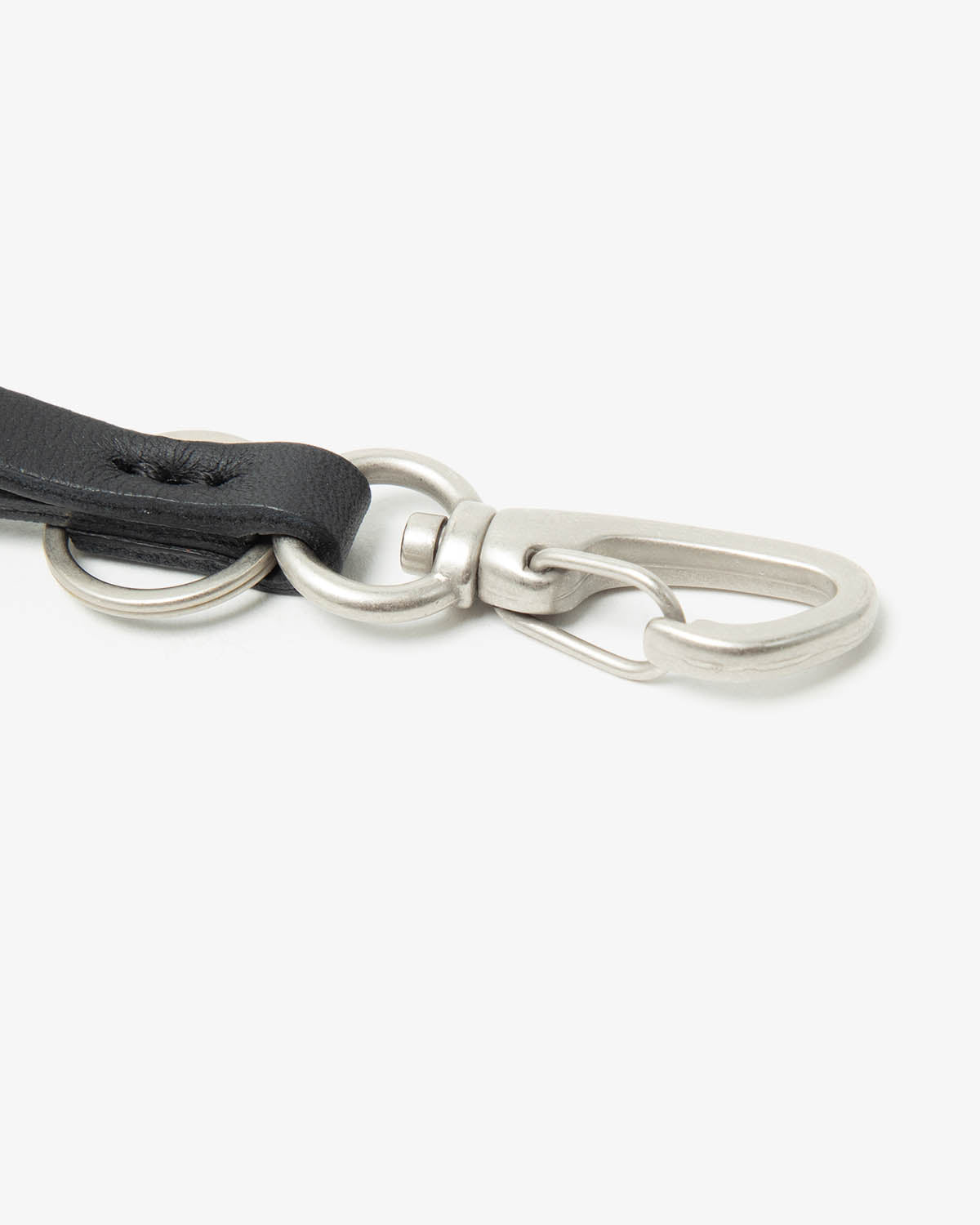 NARROW KEY RING with COW LEATHER