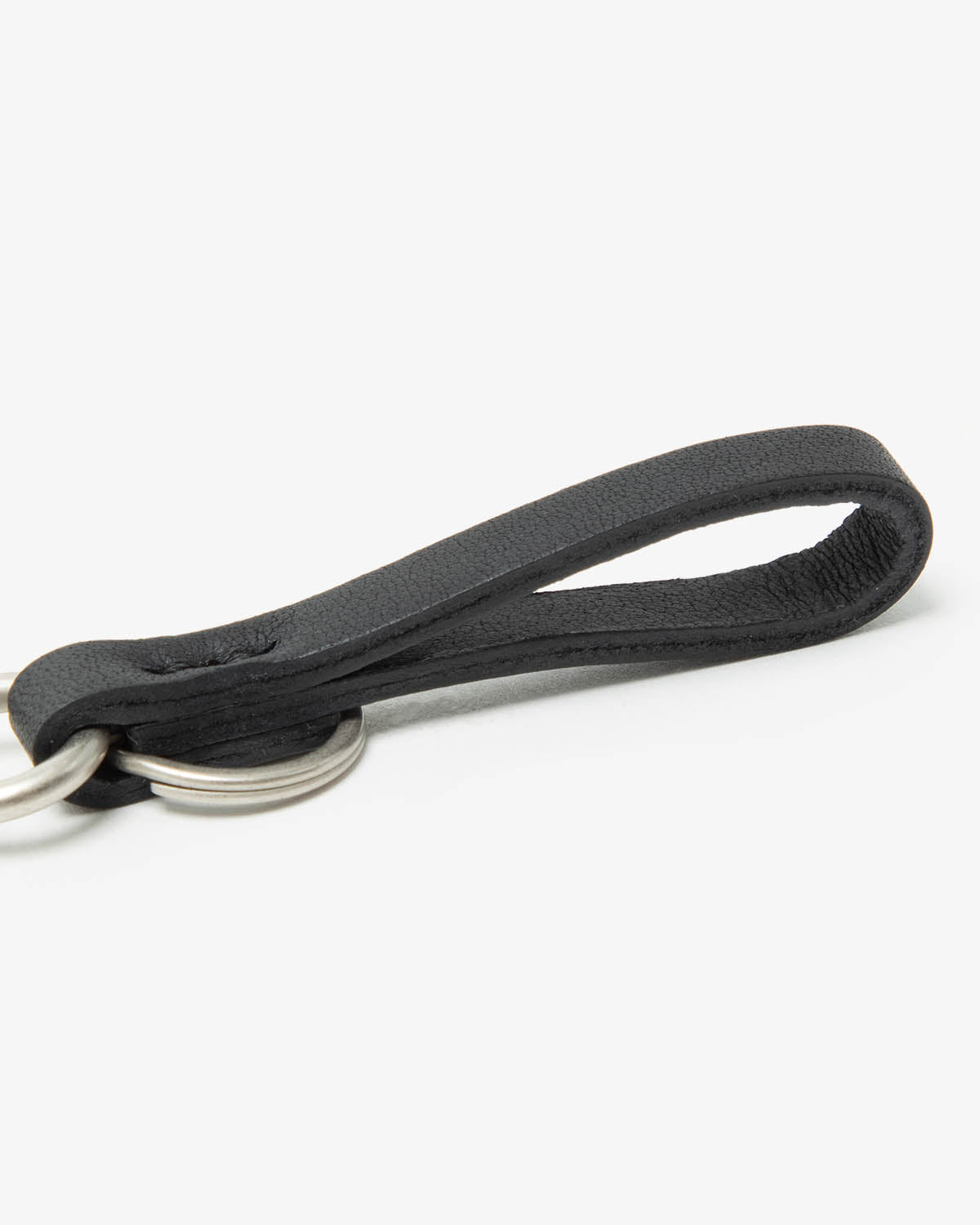 NARROW KEY RING with COW LEATHER